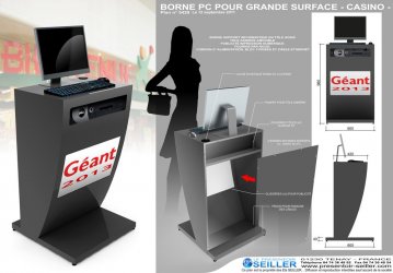 BORNE INTERACTIVE EN METAL POUR CASINO