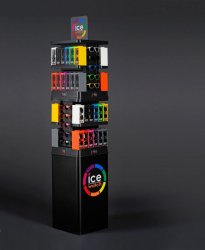 Presentoir de lunettes solaire en métal et plastique thermoformé LOGO ice watch