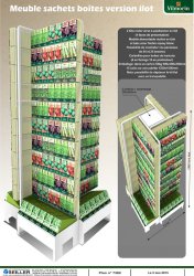 Présentoir animalerie et jardin en métal pour semence VILMORIN JARDIN