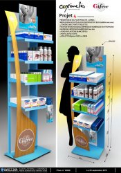 Présentoir santé en métal pour produits de puériculture COXINELIS GIFRER