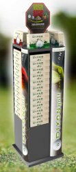 Présentoir sport loisir nature en métal pour balles de golf DIXON GOLF