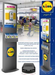 Support affiche en métal pour Lidl