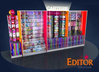 présentoir pub edition carterie en métal pour press EDITOR