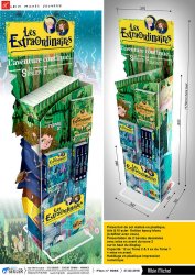 presentoir-pub-edition-carterie-en-metal-et-plastique-les-extrordinaires-Albin-michel