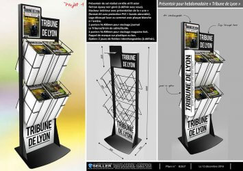 presentoir-pub-edition-carterie-en-metal-pour-hebdomadaires-La-tribune-de-Lyon