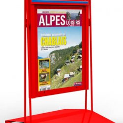 Chevalet-PLV-metal-journaux-Le-Dauphine