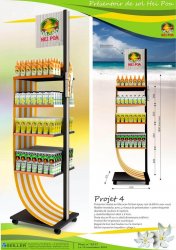 EXP Presentoir sante en metal pour cremes solaires OCEAN TERRE BIOTECHNOLOGIE EXP Presentoir sante en metal pour cremes solaires OCEAN TERRE BIOTECHNOLOGIE