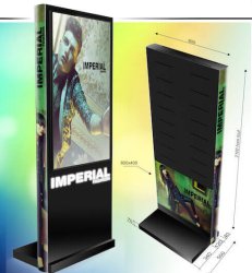 NUM Ecran Lcd en metal pour magasin cosmetique DIGITAL